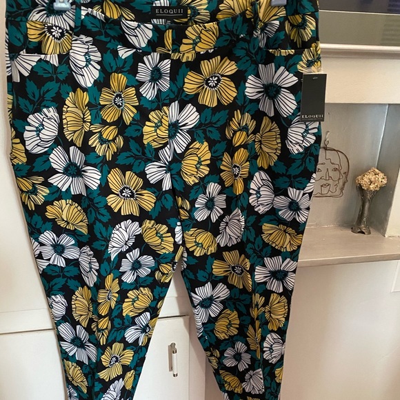 Eloquii Pants - Eloquii fun artsy flower pants!